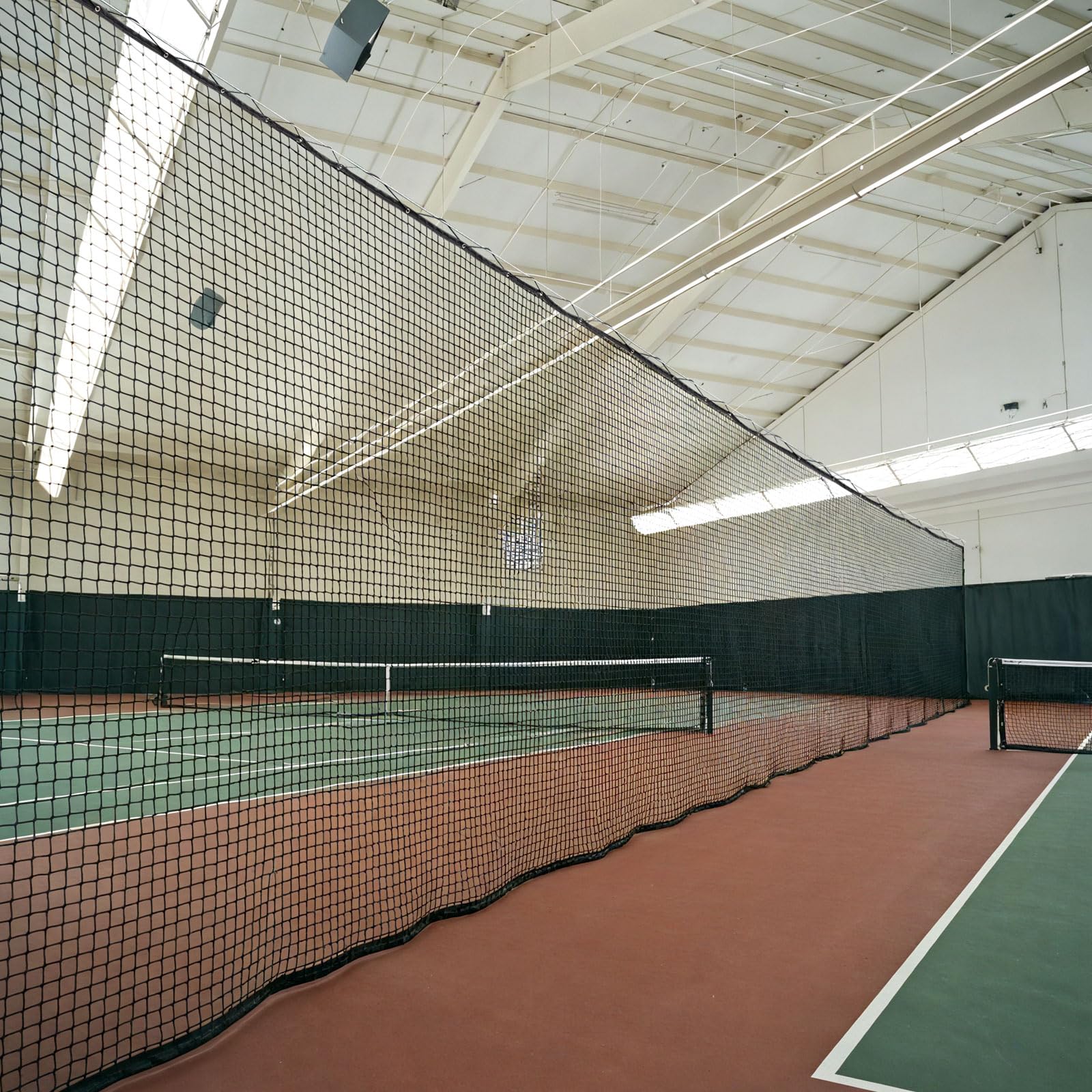 Photo 1 of Wesiti 10' x 60' Court Divider Net Kit with Installation Hardware Including Metal Buttonhole Bolt and Wire Rope Sports Heavy Duty Court Partition Net for Tennis Badminton Indoor Outdoor