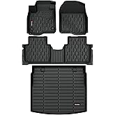 AUTOBULL Floor Mats & Cargo Liner Compatible with Honda CR-V 2023 2024 2025 2026 (Include Hybrid), Full Set All Weather Protection 1st, 2nd Row Car Liners & Trunk Mat, Black