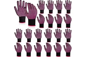Suhine 20 Pcs Professional Heat Resistant Gloves for Hair Styling Curling Heat Resistant Work Gloves