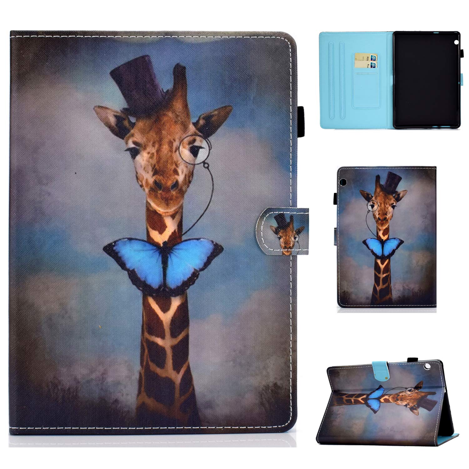 Huawei MediaPad T3 10 9.6 inch PU Leather Shell Case - Bspring Ultra Slim Lightweight Standing Cover for HUAWEI T3 10 9.6 inch - Deer