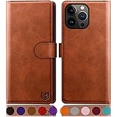 SUANPOT for iPhone 14 Pro Max 6.7" Wallet case with RFID Blocking Credit Card Holder,Flip Book PU Leather Protective Cover Women Men for Apple 14 ProMax Phone case Light Brown