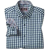Johnston & Murphy Mens Xc4 Two Tone Gingham Shirt