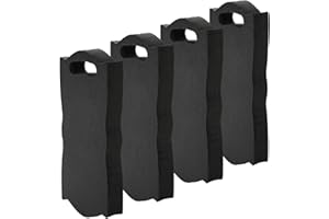 Covzoe 4 Pack Thick Kneeling Pad, 15.7" L x 7" W x 1.5" Th Waterproof Garden Kneel Pads Cushion with Handle, Soft Foam Kneeler Mat for Work, Cleaning, Yoga, Praying, Bath, Exercise, Black