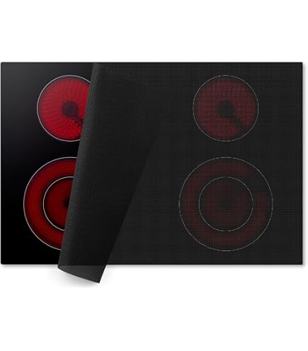 Uxcell Induction Cooktop Protector Mat - 16x24 Inch Silicone Heat Resistant Cover For Glass Top Stoves