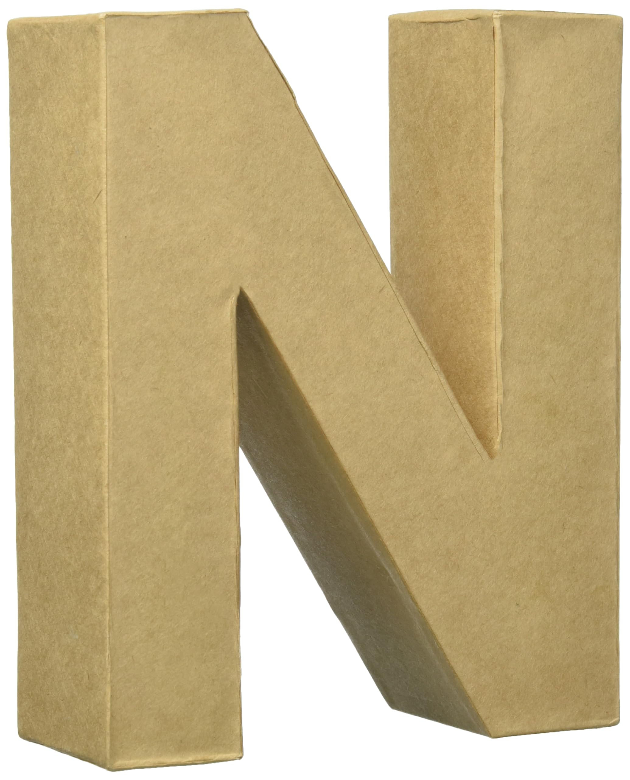 Glorex Cardboard Letter N, Natural, N