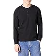 Amazon Essentials Long Sleeve Waffle Henley Shirts for Men, Slim-Fit