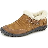 JBU Women's Heather Slip On Cozy Comfortable Memory Foam APMA Accepted Walking Flat