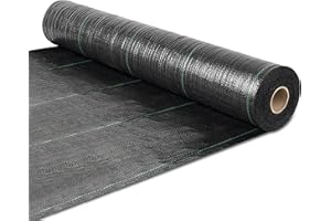 Bloomarea 4ft x 300 ft Weed Barrier Landscape Fabric, 3.2oz Heavy Duty Weed Block Fabric, Weed Control Garden Cloth, Commercial Driveway Fabric for Outdoor Gardens