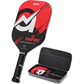 A11N SPORTS Empire Thermoformed Edgeless Pickleball Paddle | Carbon Fiber Face with SuperGrit Texture for Ultimate Spin | Longer Handle for Double-Handed Backhand