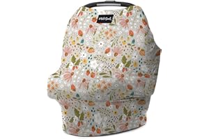Milk Snob Original 5-in-1 Cover - Nursing Cover for Breastfeeding - Baby Carseat Canopy & Stroller - Essential All-in-One Design - Gift for Mom, Baby (Strawberry Fields)