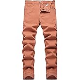 DANT BULUN Men's Fashion Casual Printed Jeans Stretch Skinny Denim Jogger Pants