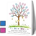 Baby Gender Reveal Fingerprint Tree, Gender Reveal Party, Bee Baby Shower Guest Book Party Ideas, Guess the Gender, Baby Shower Guest Book with Ink Pad