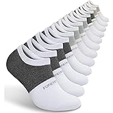 YSense Mens No Show Socks Cotton Invisible Low Cut Ankle Socks 6-10/11-13 with Non Slip Grips 6 Pairs
