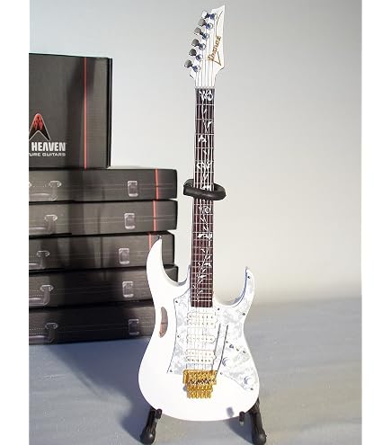 Axman Mini Guitarra De Joe Satriani – Réplica De 25 Cm Con Soporte Y Caja De Exhibición
