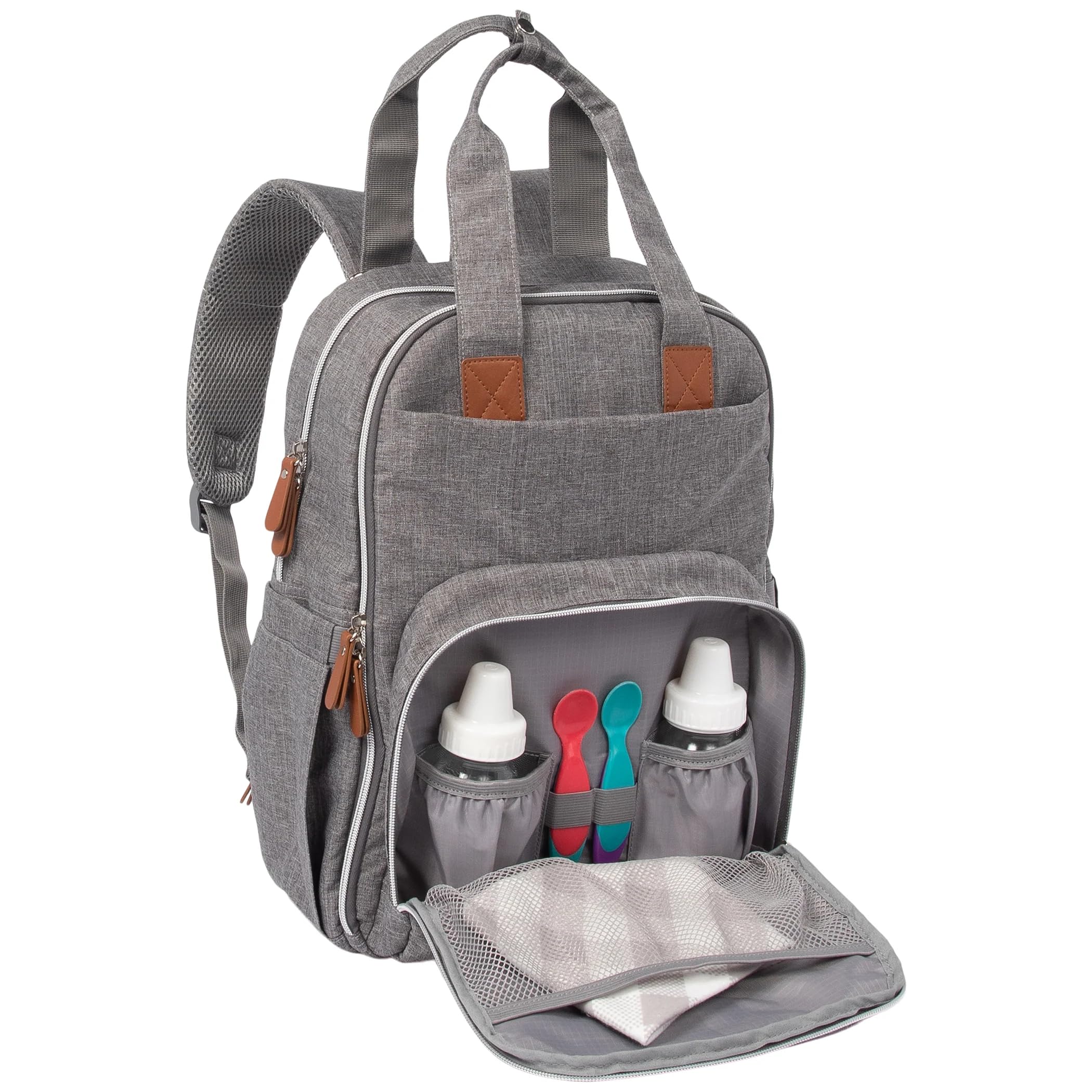 Trend Lab Diaper Bag Backpack Baby Bag Organizer with Removable Changing Station Pad, Includes Zipper Opening for Baby Wipes and Insulated Pockets for Bottles