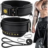MANUEKLEAR 2-in-1 Dip Belt, Double-Layer Weight Lifting Belt | 4 Size&amp;Color Powerlifting Gym Weighted Belt for Pull Up Squat
