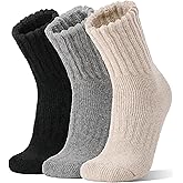 Merino Wool Boot Socks Thermal Winter Warm Thick Cozy Hiking Socks for Men Women 3 Pairs