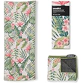 Nomadix Original Towel - Perfect for Beach, Pool, Travel, Camping, Yoga - Made with Recycled Materials - Super Absorbent - Sand Resistant -Palms Pink - 72.5" x 30"