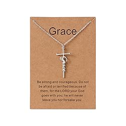Lcherry Grace Name Cross Necklace Personalized