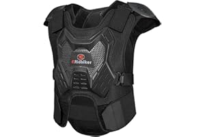 RIDBIKER Motorcycle Armor Vest for Men, Dirt Bike Gear Body Armor Vest Chest Protector Motocross Gear, Motorcycle Riding Protective Gear for Off-Road Racing Cycling Skiing