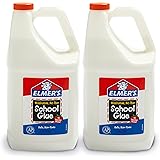 Elmer's Liquid School Glue, Washable, 1 Gallon, 2 Count - Great for Making Slime