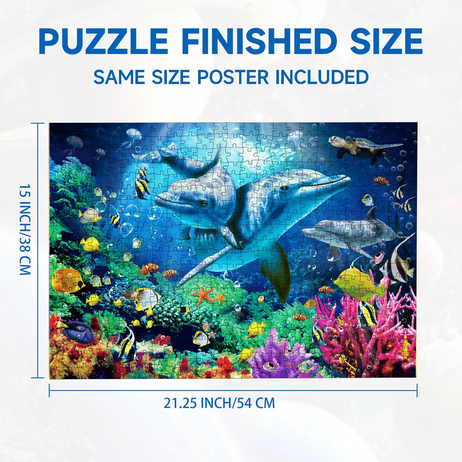 Nattork Jigsaw Puzzles 500 Pieces for Adults, Families (Sea World) Pieces Fit Together Perfectly