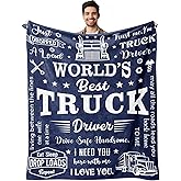 XALAZY Truck Driver Gifts for Men Blanket 60"X50", Cool Trucker Gifts for Dad/Husband/Grandpa/Brother, Truck Driver Decor Throw