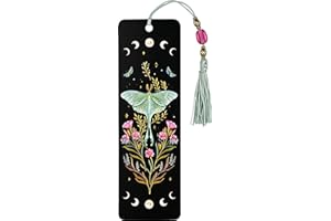 Luna Moth Beaded Bookmark