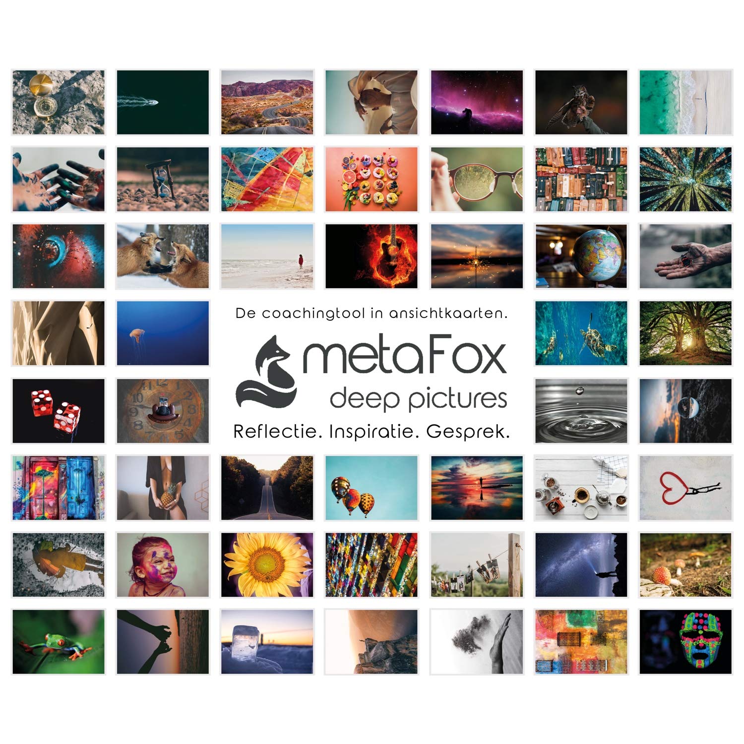 metaFox Originele Motiverende Ansichtkaarten - Pakket van 52 voor Coaching en Therapie — image 1