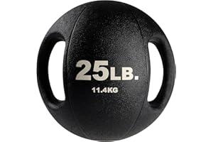 BODY SOLID Body-Solid Heavy-Duty Exercise Medicine Balls with Dual Handles, Durable Non Slip Rubber Grip Medicine Ball for Weights Training, Weightlifting & Core Workouts.