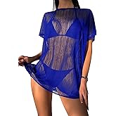 Falechay Womens Swimsuit Cover Up Bathing Suit Coverup for Swimwear Mesh Beach Vacation Pool Swim Suit 2025