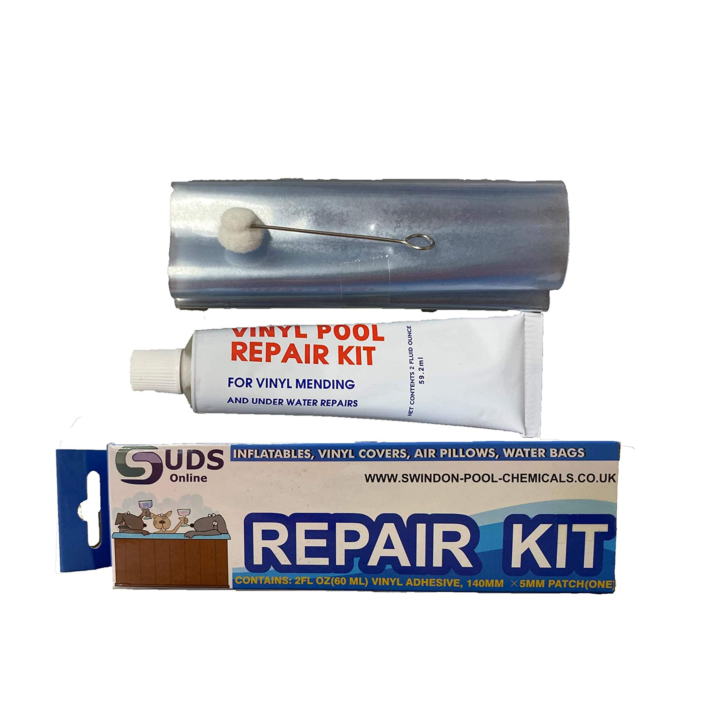 SUDS-ONLINE wet or dry swimming pool liner vinyl above ground swimming pool repair kit also for Inflatable hot tubs