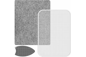 Seloom 17"X13.5" Wool Ironing Mat for Quilters with Iron Mesh Cloth, Wool Pressing Pad Easy Pressed Iron Mat for Retains Heat, Great for Quilting & Sewing Projects