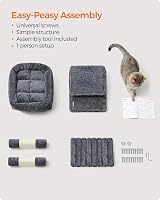 Feandrea Cat Tree Tower 67 cm S Smoky Grey PCT611G01V1 view 6