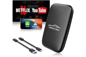 Quanlex 3 in 1 Wireless Carplay, Wireless Carplay and Android Auto with Built in Netflix YouTube Support TF Card, Video Box Plug & Play, Dongle for Factory Wired CarPlay Cars from FX3