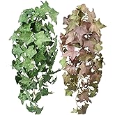 Redvigh Fake Hanging Plants 2PCS, Artificial Sweet Potato Leaves Simulated Plants Fake Ivy Vine Greenery Wall Hanging for Shelf Home Office Indoor Outdoor Garden Decor