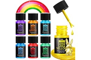 Edible Glitter Paint - Rainbow Food Grade Metallic Glitter Cake Paint for Cake Decorating, Drinks, Cupcakes, Baking - Iridesc