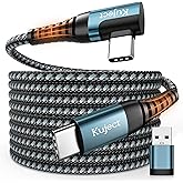 Kuject Link Cable 20FT Compatible for Quest 3S/3, Quest 2/Pro, Pico 4, Nylon Braided Accessories for Rift S/Steam VR Games, U