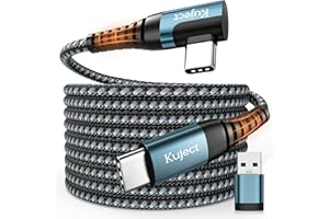 Kuject Link Cable 20FT Compatible for Quest 3 and for Quest 2, Nylon Braided Accessories for Rift S/Steam VR Games, USB 3.0 T