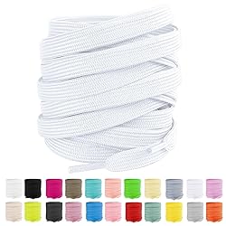 LUOFMISS 2 Pairs Flat Shoe Laces 5/16" Athletic