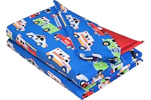 Wildkin Kids Cotton Nap Mat Cover – Soft, Sewn-in Flap, Durable & Fits 1.5" Vinyl Sleep Mats - Heroes