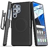 Encased Belt Clip Case for Samsung Galaxy S25 Ultra, (Slimline Series) Magnetic Holster Case, Compatible with MagSafe, Black (S25 Ultra)