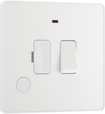 BG Electrical Switched Fused Connection Unit 13A White LED Flex Outlet