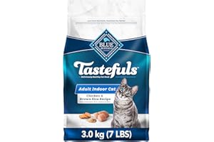 Blue Buffalo Indoor Health Natural Adult Dry Cat Food, Chicken And Brown Rice 3.1kg bag - Medium Bag, kibble