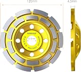 Ninehole 125mm Diamond Cup Wheel 22.23mm Bore Double Row Grinding Disc Stone view 2
