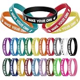 Wanstay Custom Silicone Wristbands Bulk 30/100/500/1000PCS with Picture Text, Clipart, Logo, Message, Personalized Rubber Bracelets for Motivation, Events, Gifts, Support, Fundraisers, Awareness
