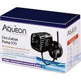 Aqueon Circulation Pump 500 GPH | Saltwater aquarium or freshwater setups, directional flow via ball-and-socket, suction cup mount