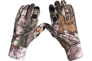 Ehemy Camo Hunting Gloves Fingerless Camouflage Lightweight Gloves Pro Anti-Slip Outdoor Shooting Fishing Turkey Hunting Accessories