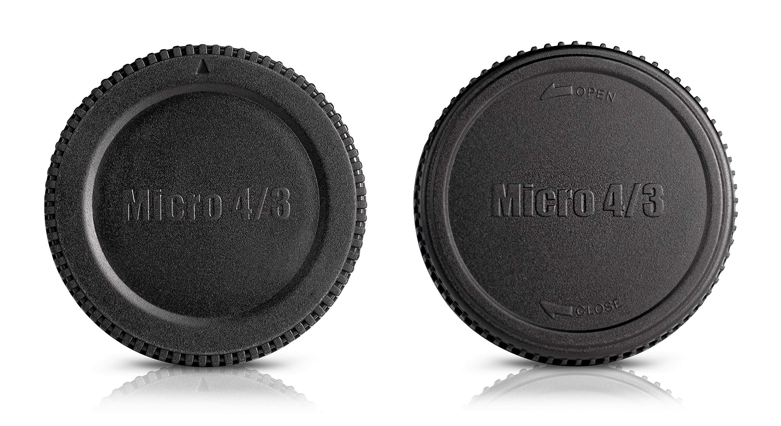 Ares Foto® Set with housing cap and lens back cap for Micro Four Thirds MFT M4/3 Olympus Pen E-PL7 E-PL6 E-PL5 E-PL5 E-P5 etc.