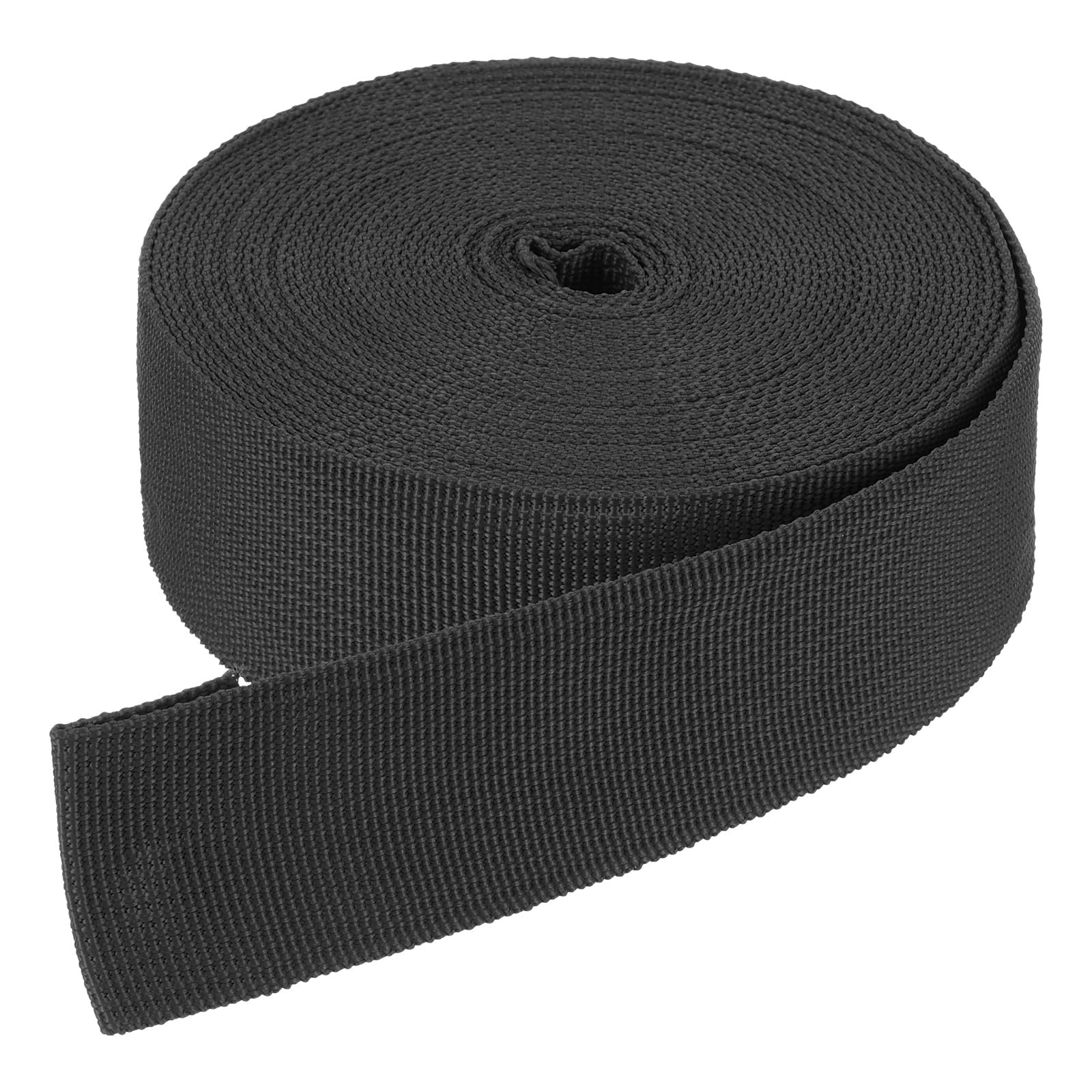 DMiotech 10 Yard x 1 1/2 Inch Width Nylon Webbing Strap Poly Flat Webbing Strapping for DIY Craft Backpack Strapping, Sewing, Outdoor Gear Repair, Black